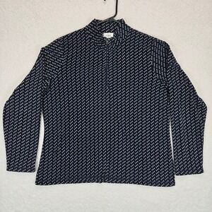 L.L.Bean Women Airlight Fleece Quarter-Zip Pullover Gorpcore Hiking XL Navy